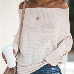 Vici Oatmeal Thermal Knit Top